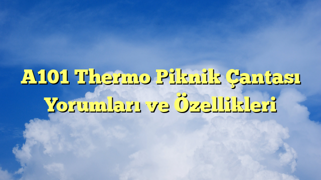A101 Thermo Piknik Çantası Yorumları ve Özellikleri