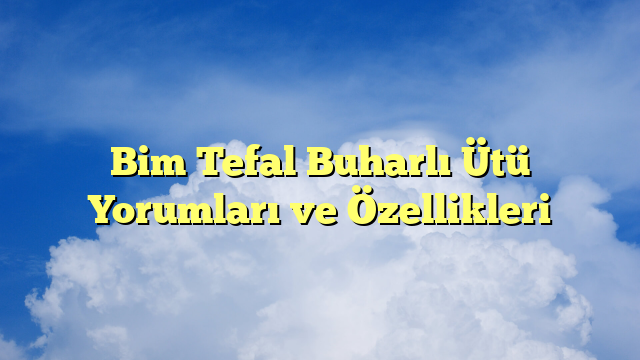 Bim Tefal Buharlı Ütü Yorumları ve Özellikleri