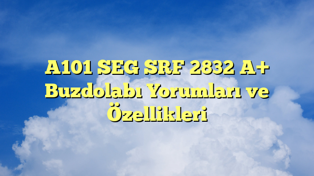 A101 SEG SRF 2832 A+ Buzdolabı Yorumları ve Özellikleri