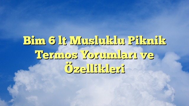 Bim 6 lt Musluklu Piknik Termos Yorumları ve Özellikleri