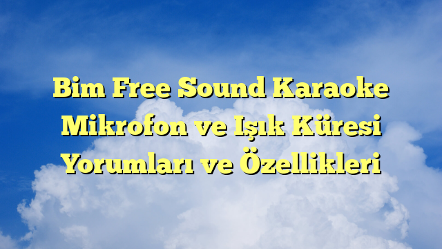 Bim Free Sound Karaoke Mikrofon ve Işık Küresi Yorumları ve Özellikleri