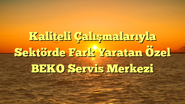 Kaliteli Çalışmalarıyla Sektörde Fark Yaratan Özel BEKO Servis Merkezi
