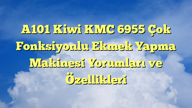 A101 Kiwi KMC 6955 Çok Fonksiyonlu Ekmek Yapma Makinesi Yorumları ve Özellikleri
