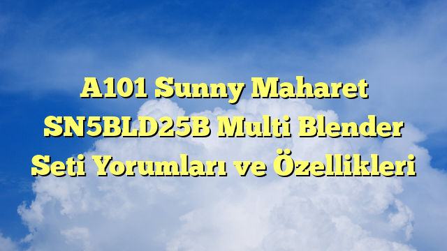 A101 Sunny Maharet SN5BLD25B Multi Blender Seti Yorumları ve Özellikleri