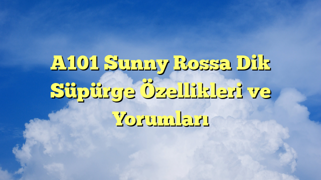 A101 Sunny Rossa Dik Süpürge Özellikleri ve Yorumları