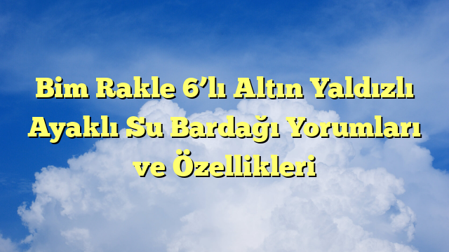 Bim Rakle 6’lı Altın Yaldızlı Ayaklı Su Bardağı Yorumları ve Özellikleri